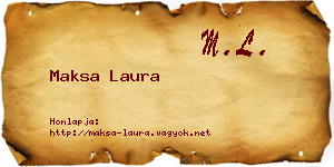 Maksa Laura névjegykártya